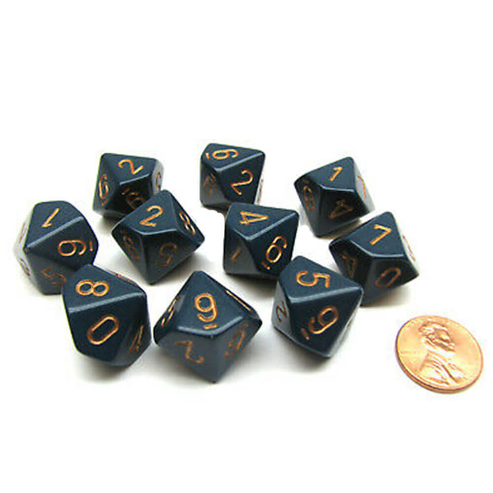 Set Opaque à 10 die Polyédrique de Chessex D10