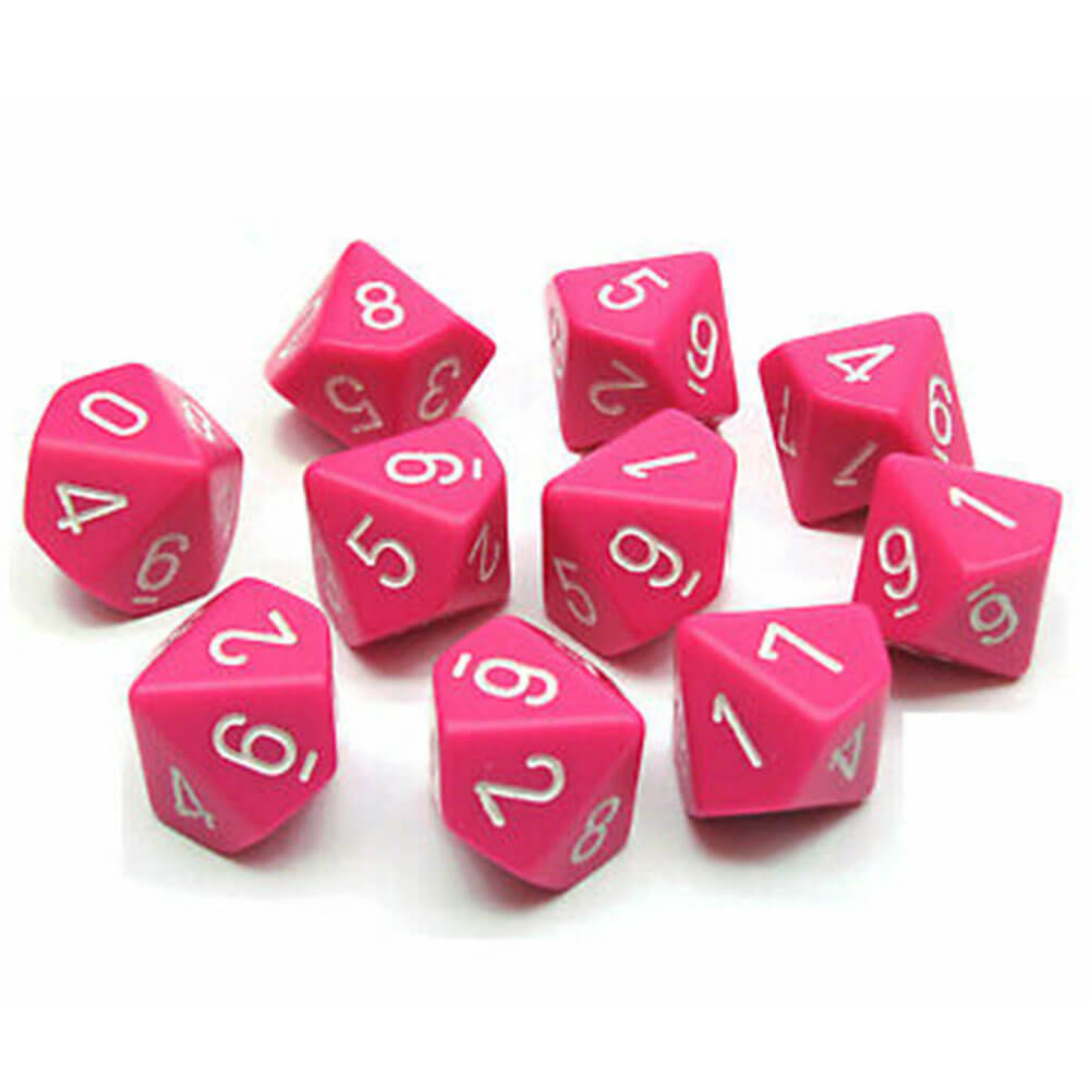 Set Opaque à 10 die Polyédrique de Chessex D10