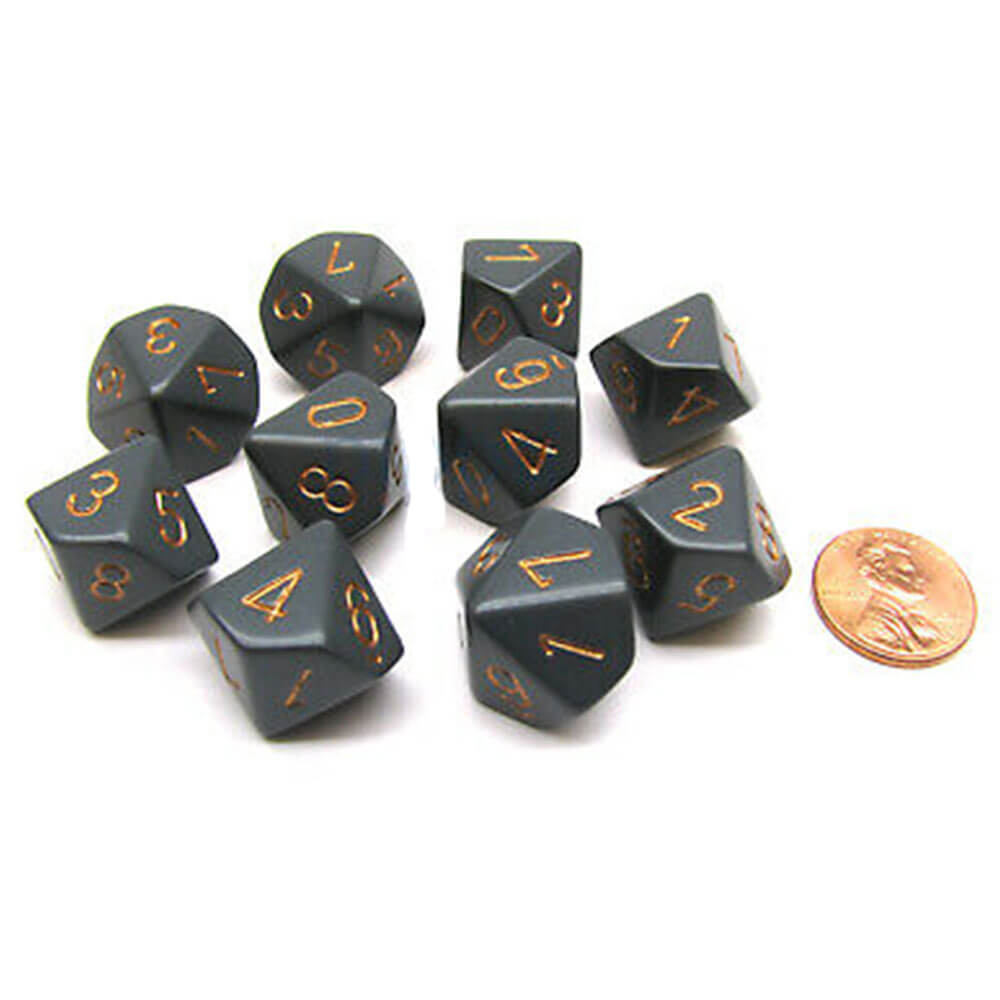 Set Opaque à 10 die Polyédrique de Chessex D10