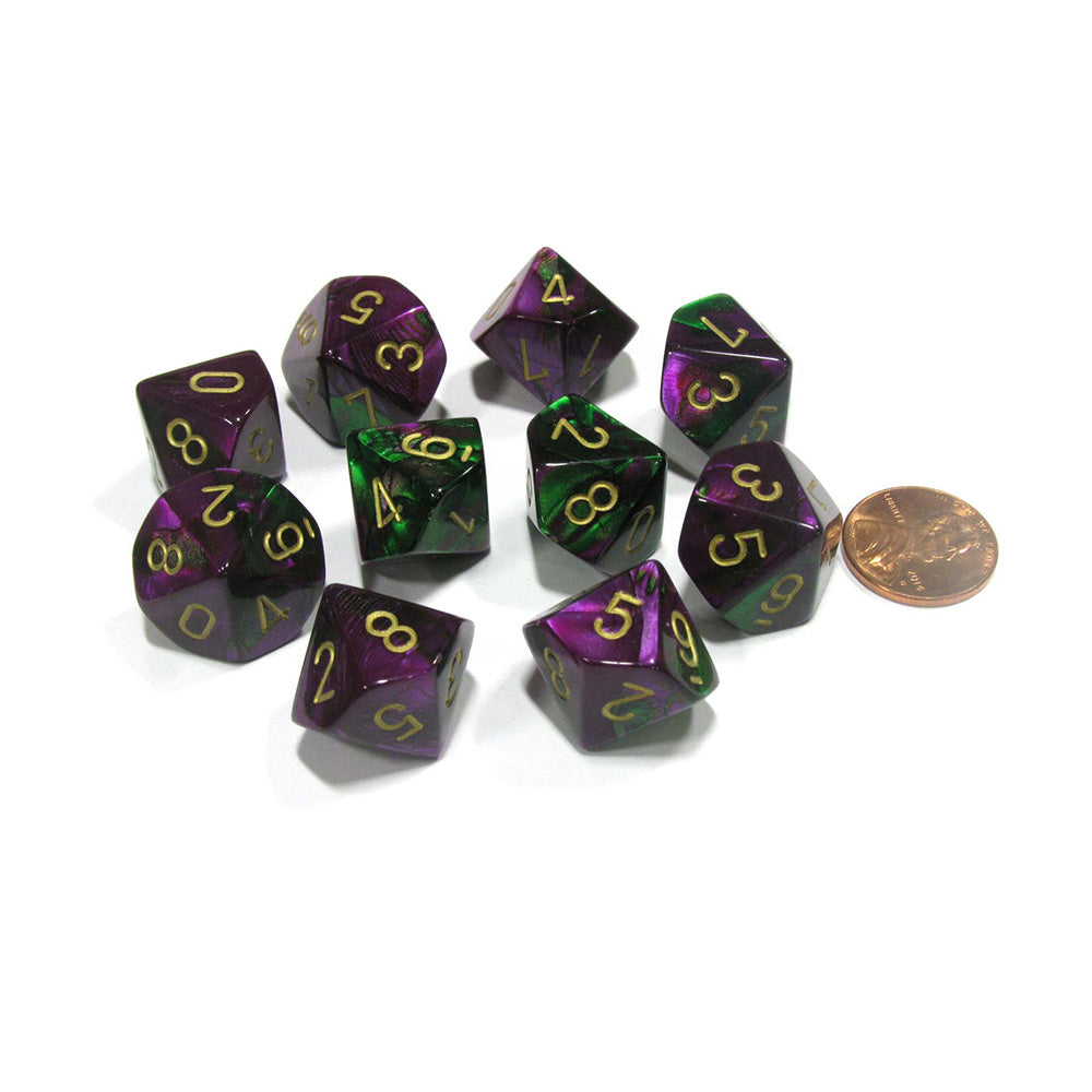 DICTO POLIEDRAL DE CHESSEX D10 (paquete de 10)