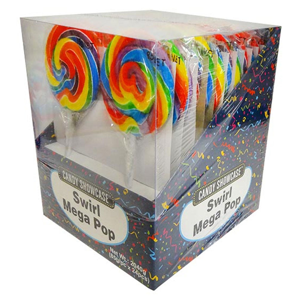 Candy Showcase Mega Swirl lolly's