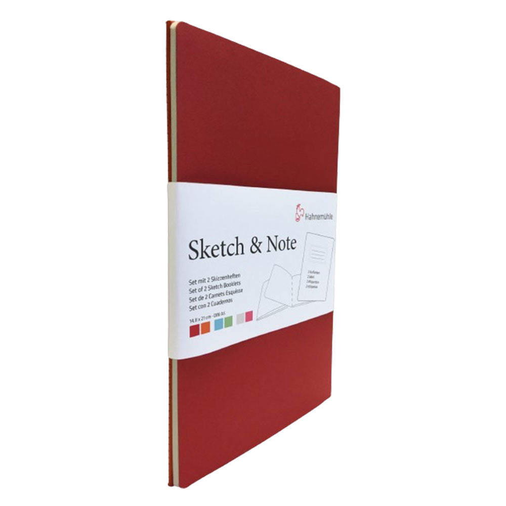 Sketch & Notet Follets 2pk de Hahnemuehle 2pk (Cerise/Paprika)