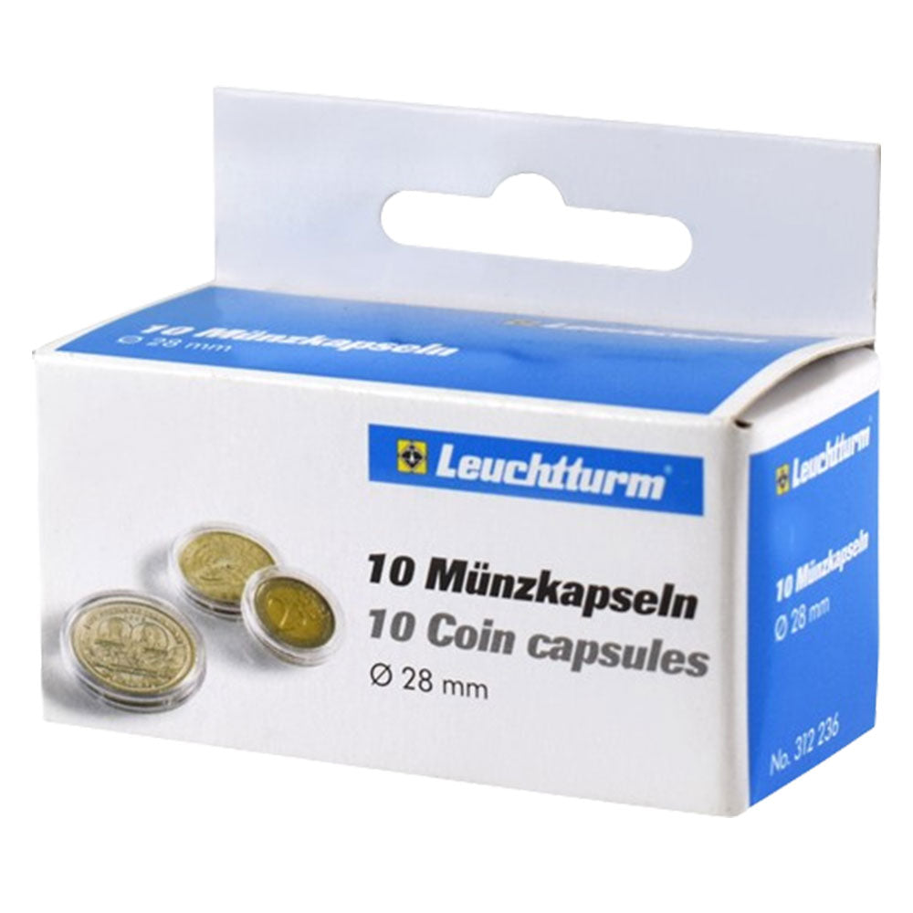 Capsules de monnaie Leuchtturm 10pk (de la taille 20-29)