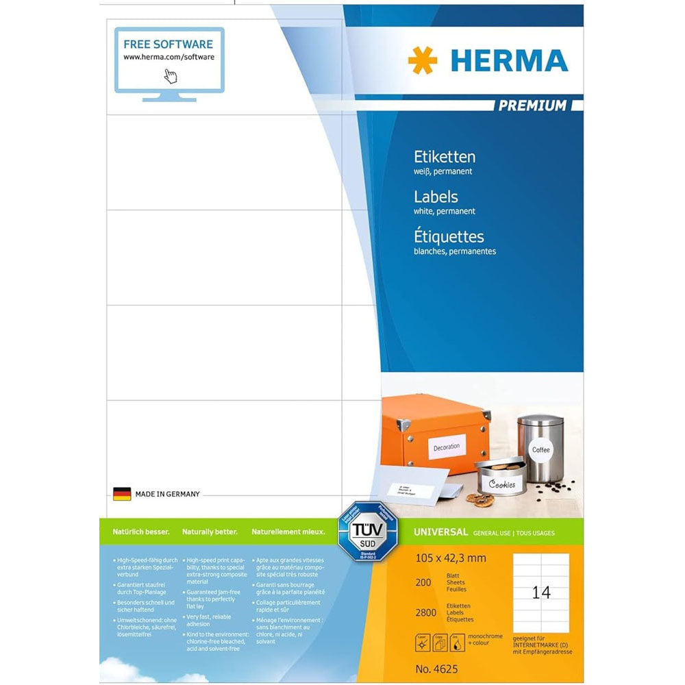 Herma Premium Labels A4 105mm 200pc