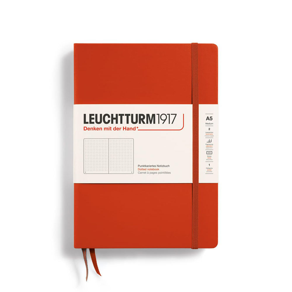 Leuchtturm Hardcover prikket notebook A5 (rød)