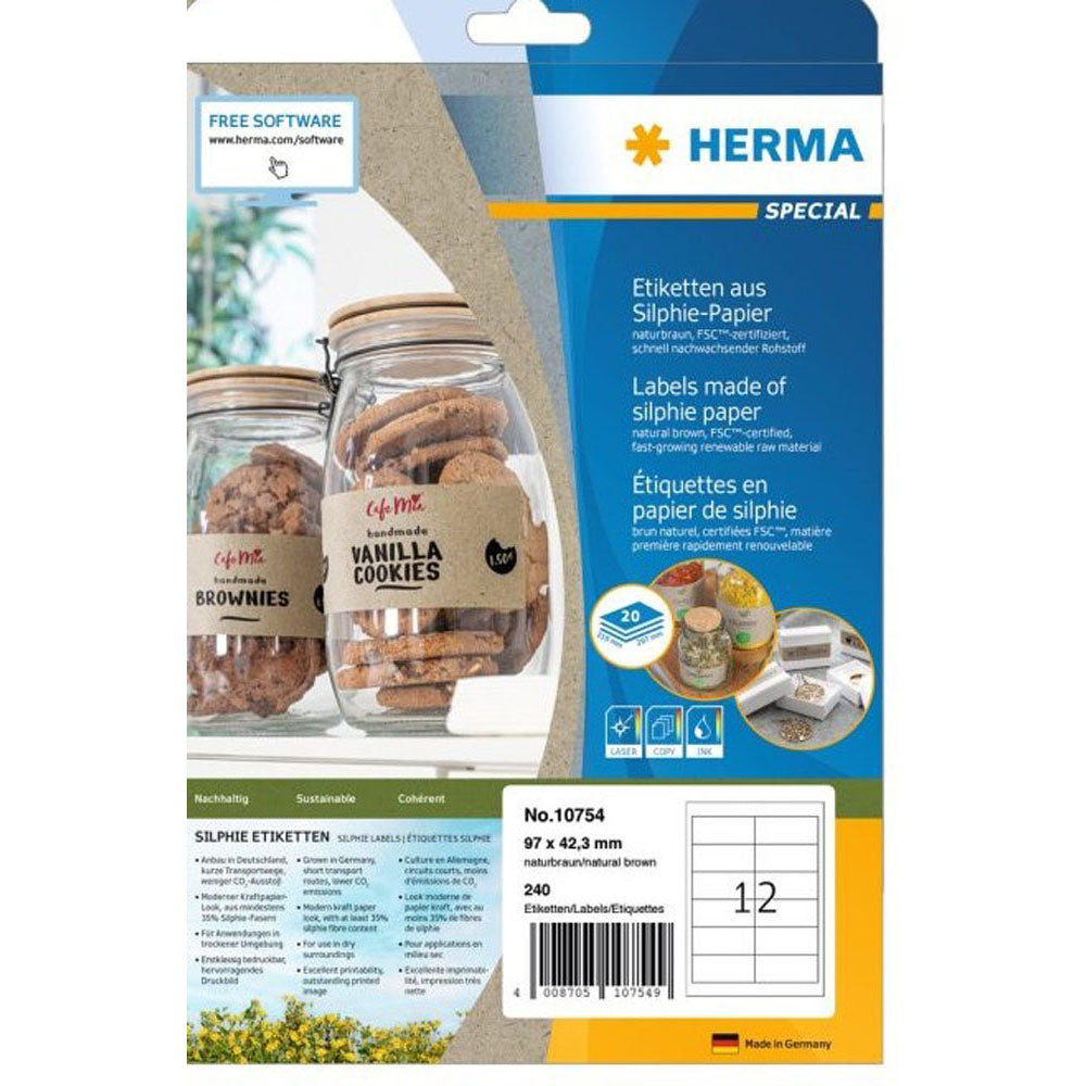 HERMA SILPHIE PAPPER LIKEL A4 20 st (Natural)