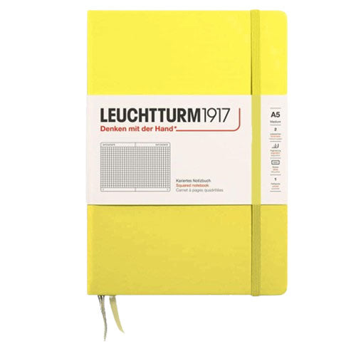 Leuchtturm Hardcover Squared Notebook A5 (Yellow)