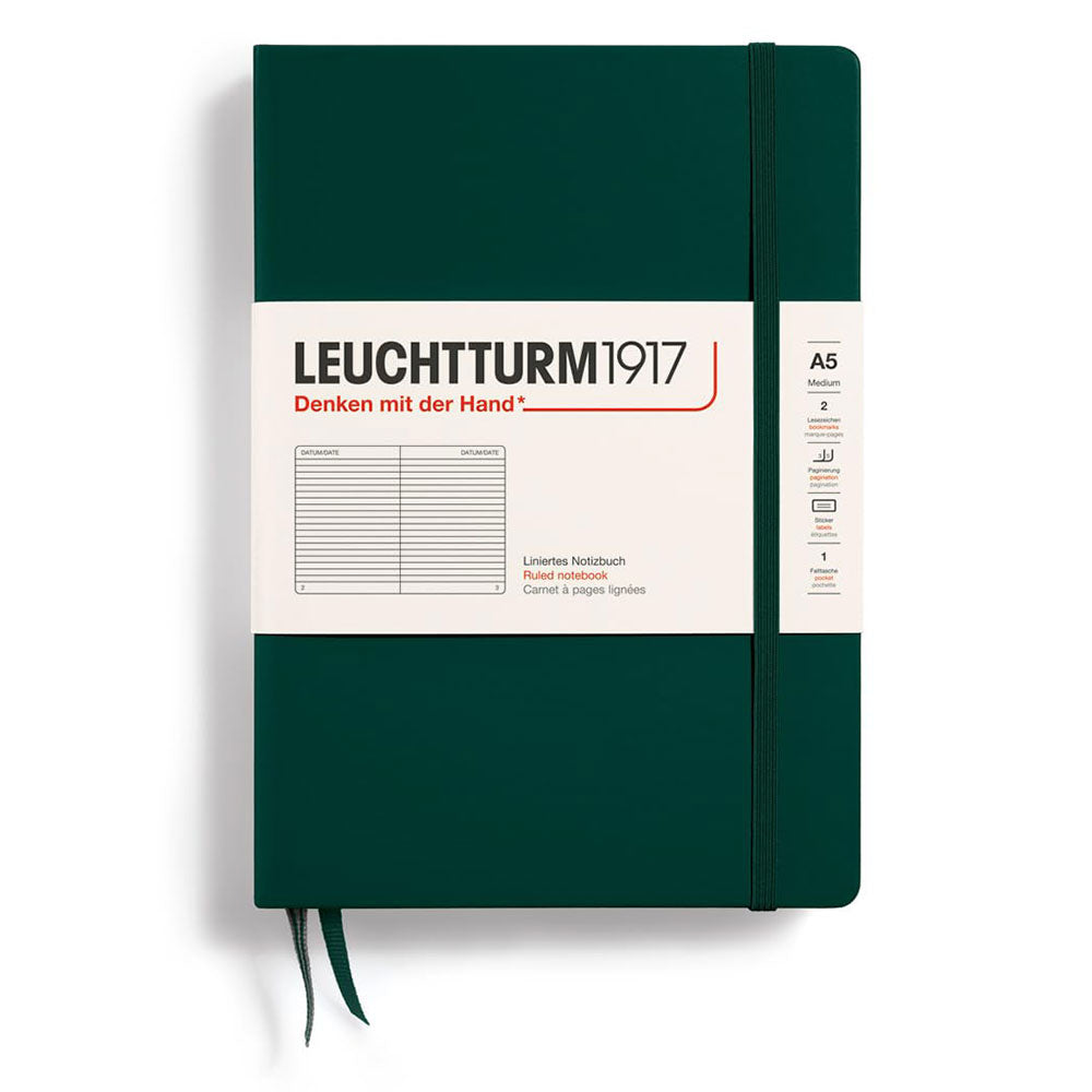 Leuchtturm Hardcover Ruled Notebook A5 (Green)