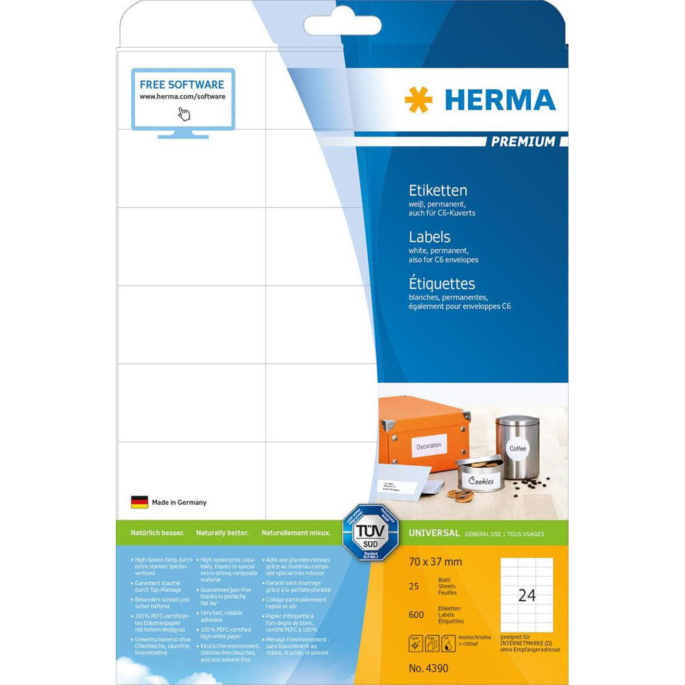 Herma Premium Etyels A4 70 mm 25pc