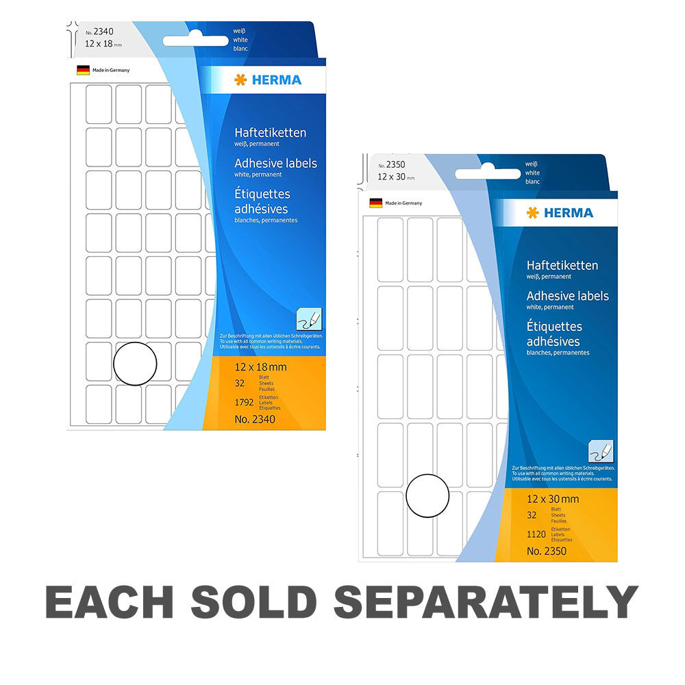 Herma Multi-Purpose Adhesive Labels 12mm (White)