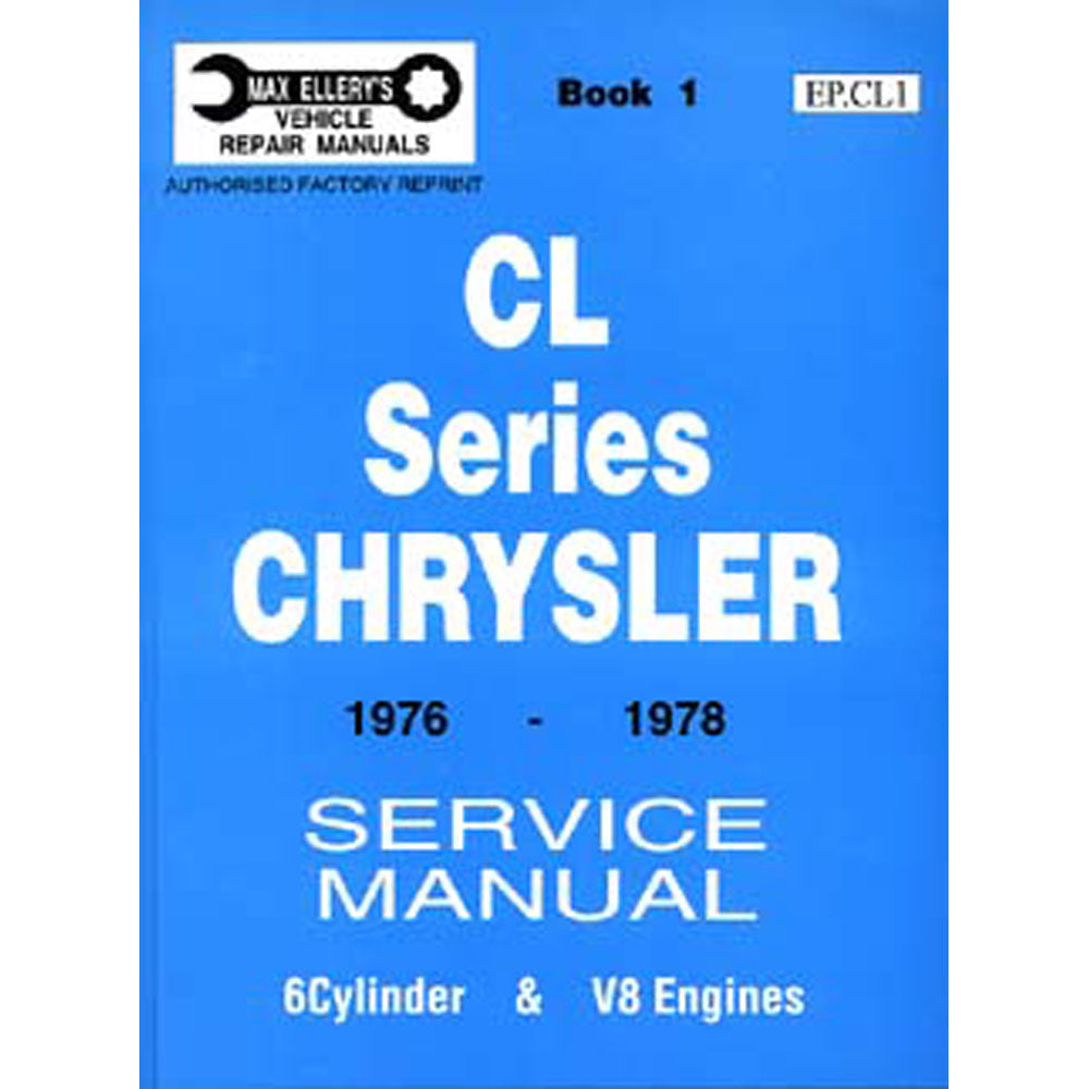 Valiant CL Series Chrysler 1976-1978 Podręcznik serwisowy