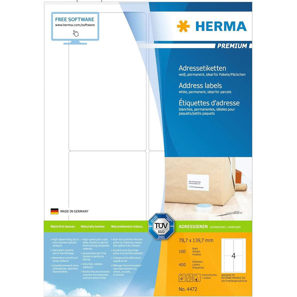 Herma Premium Address Labels A4 100pc