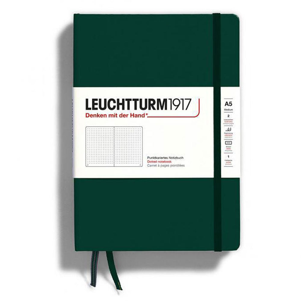 Leuchtturm inbunden prickad anteckningsbok A5 (grön)