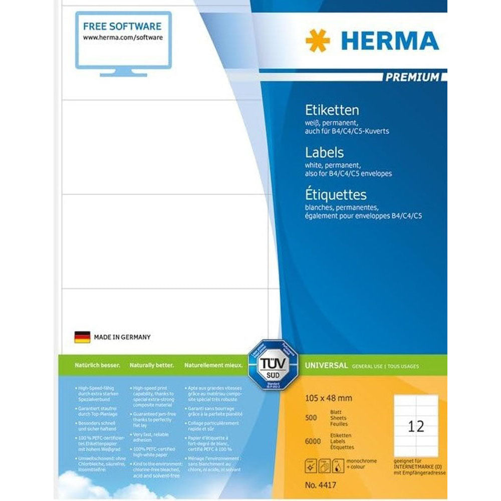 Herma Premium Etyels A4 105 mm 500pc