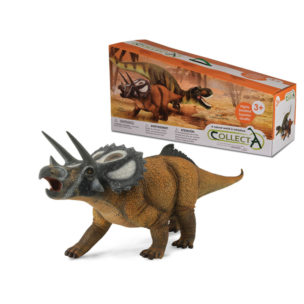 Figura de dinossauro collectha triceratops