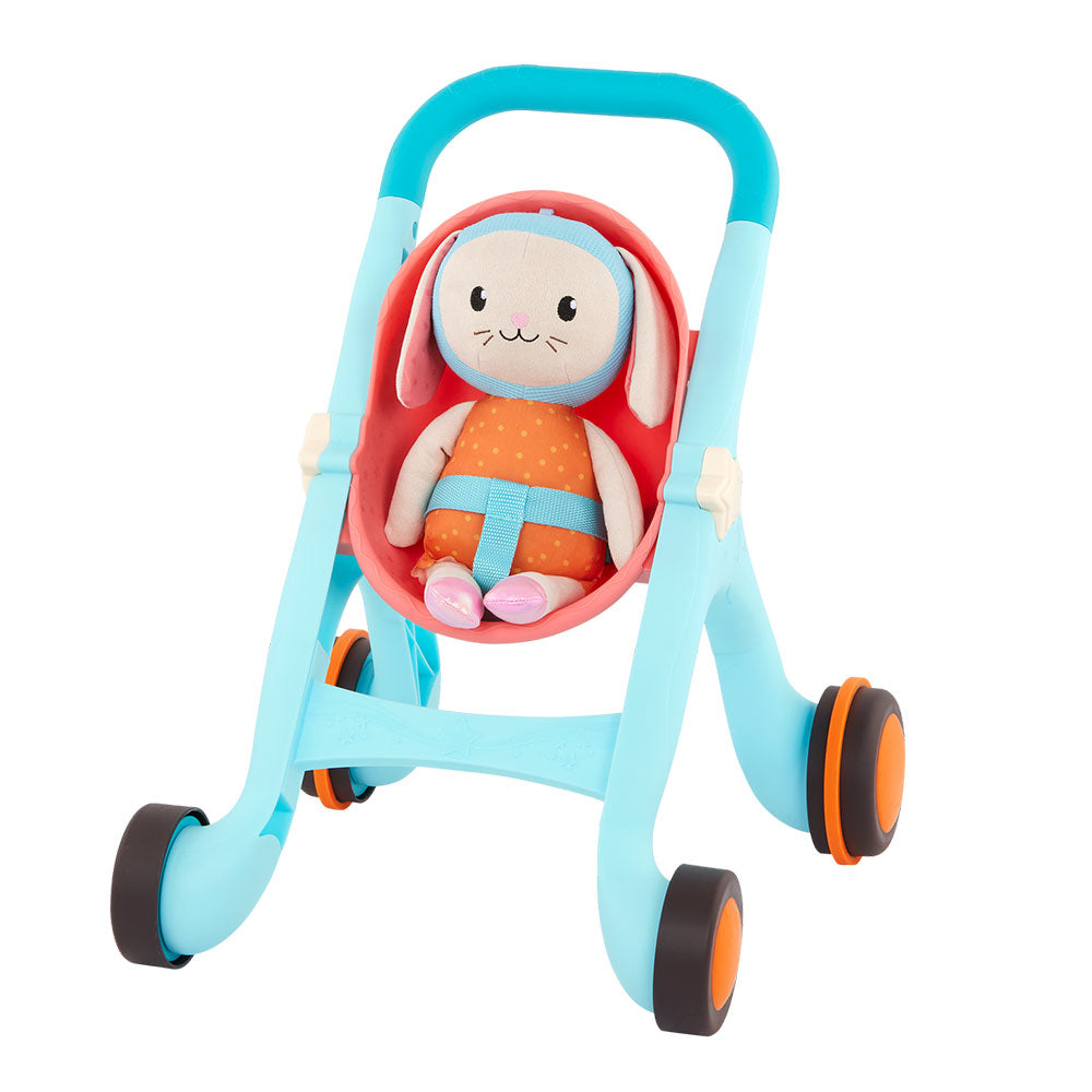 Happy Strolling Toy Stroller & Plush Bunny