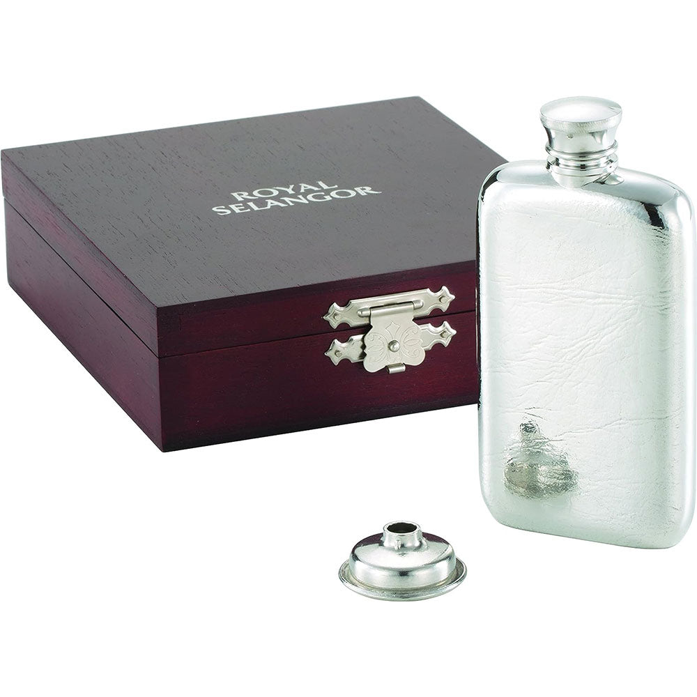 Royal Selangor Estrecho Pewter Hip Flask 9.5CL