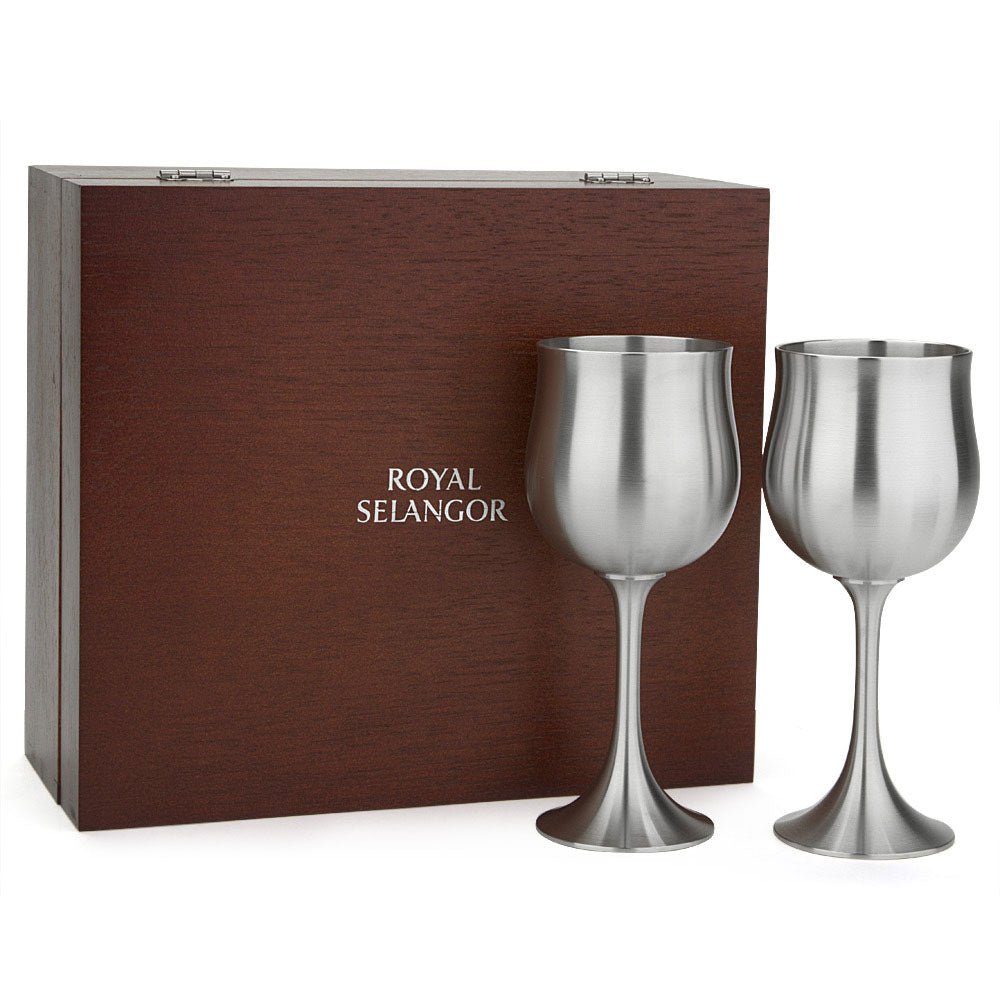 Real Selangor Wine Goblet com caixa de presente (conjunto de 2)