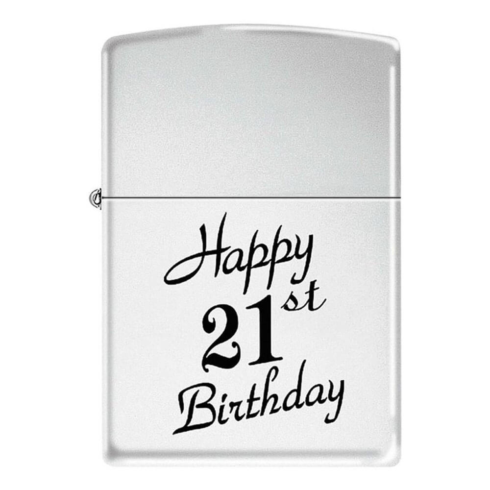 Cumpleaños Zippo High Polish Chrome ligero