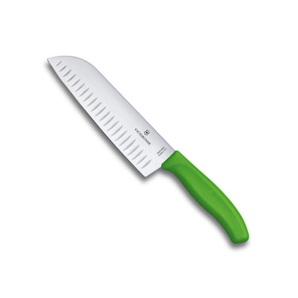 Lâmina ampla clássica santoku bolha 17cm