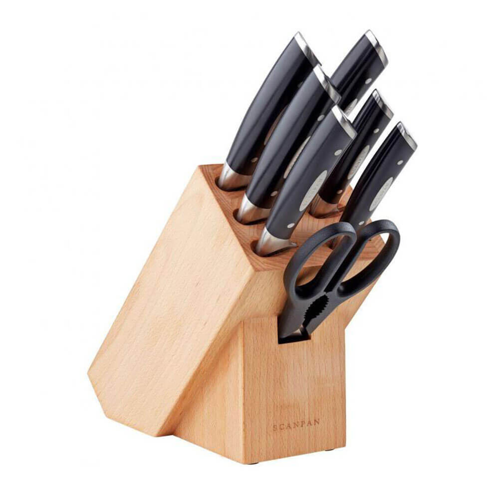 ScanPan Classic Knife Block Set (Beechwood)