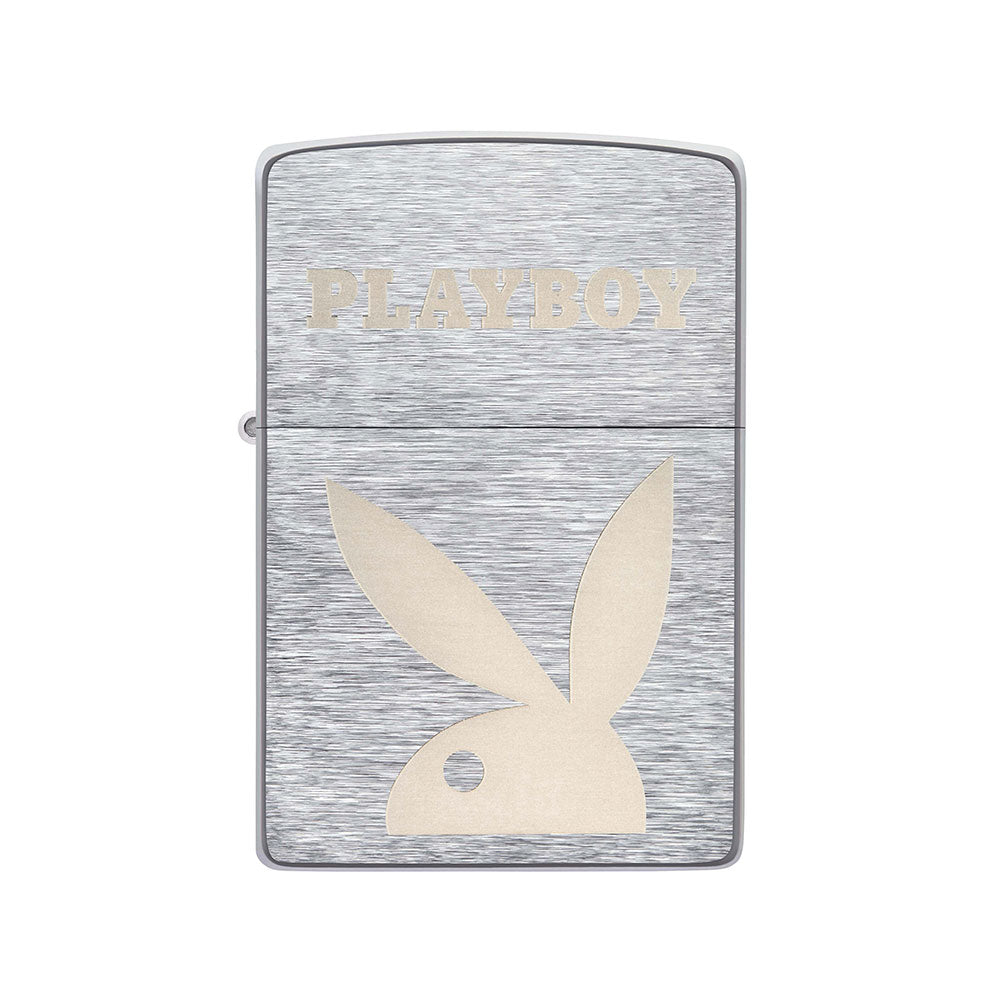 Zippo Playboy szczotkowane chromowane wiatroodporne zapalniczki