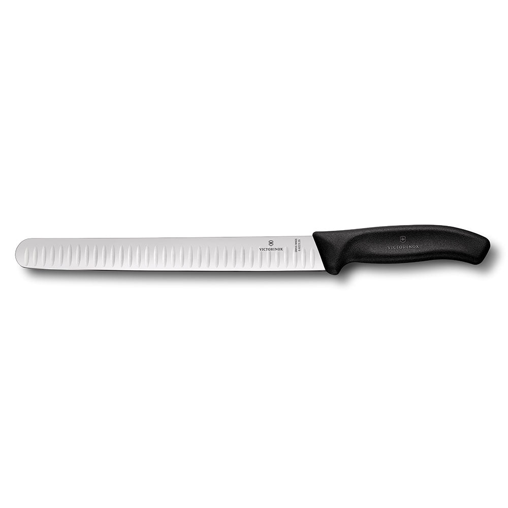 Cuchillo de corte de cuchilla de punta redonda 25 cm (negro)