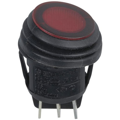 IP65 Rated Round Rocker Switch DPDT 250VAC