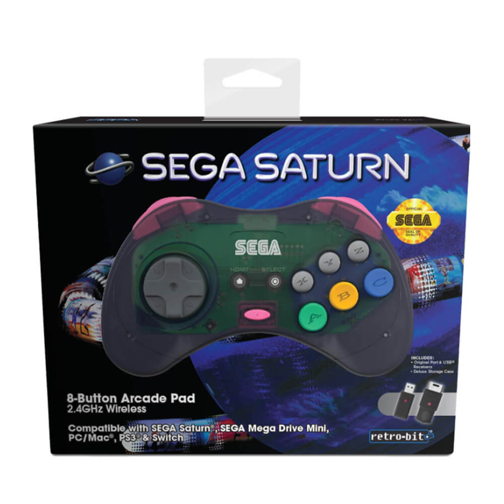 Retro Bit Sega Saturno 2.4g M2 Arcade Pad