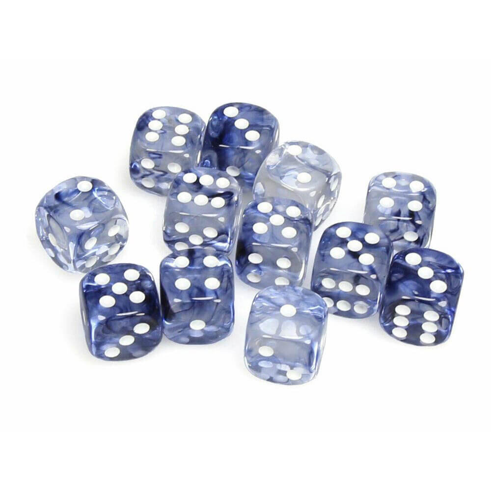 D6 DICE Nebula 16mm (12 terninger)