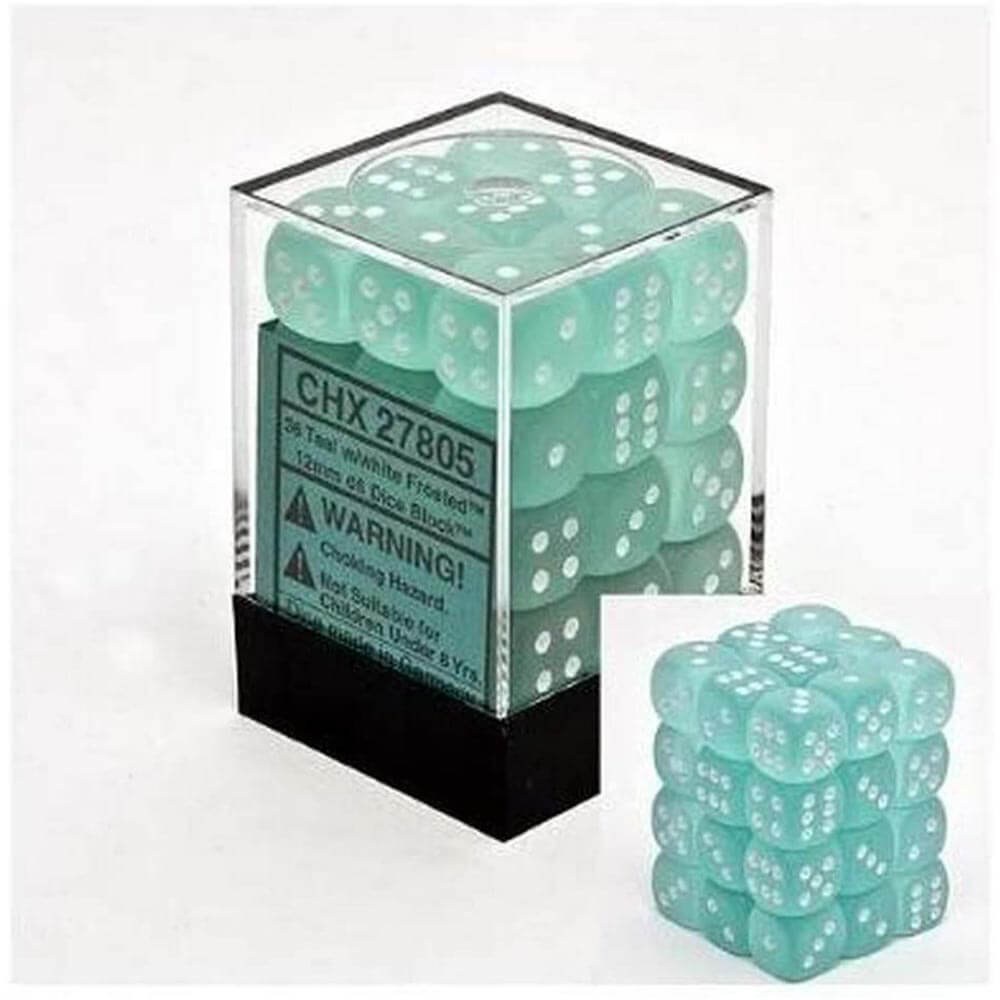 D6 Dice Frosted 12mm (36 Dice)