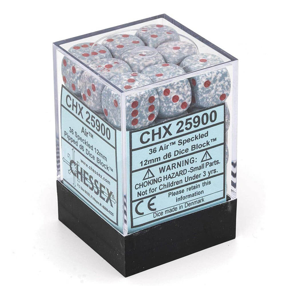 D6 Dice moucheté de 12 mm (36 dés)