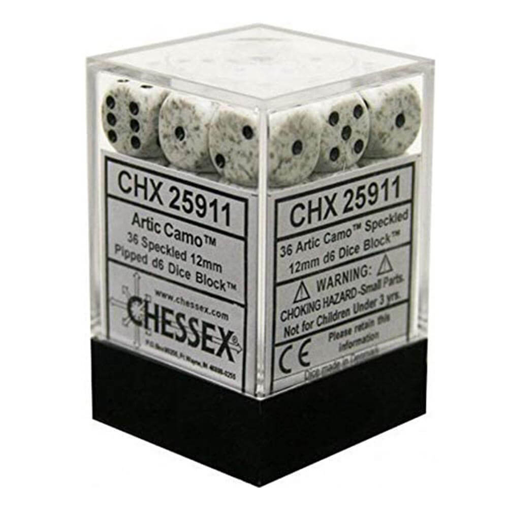 D6 Dice moucheté de 12 mm (36 dés)