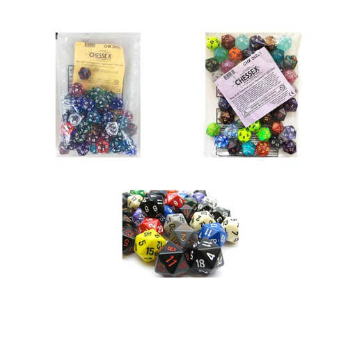 D20 Dice Assorted Loose Polyhedral (50 Dice)