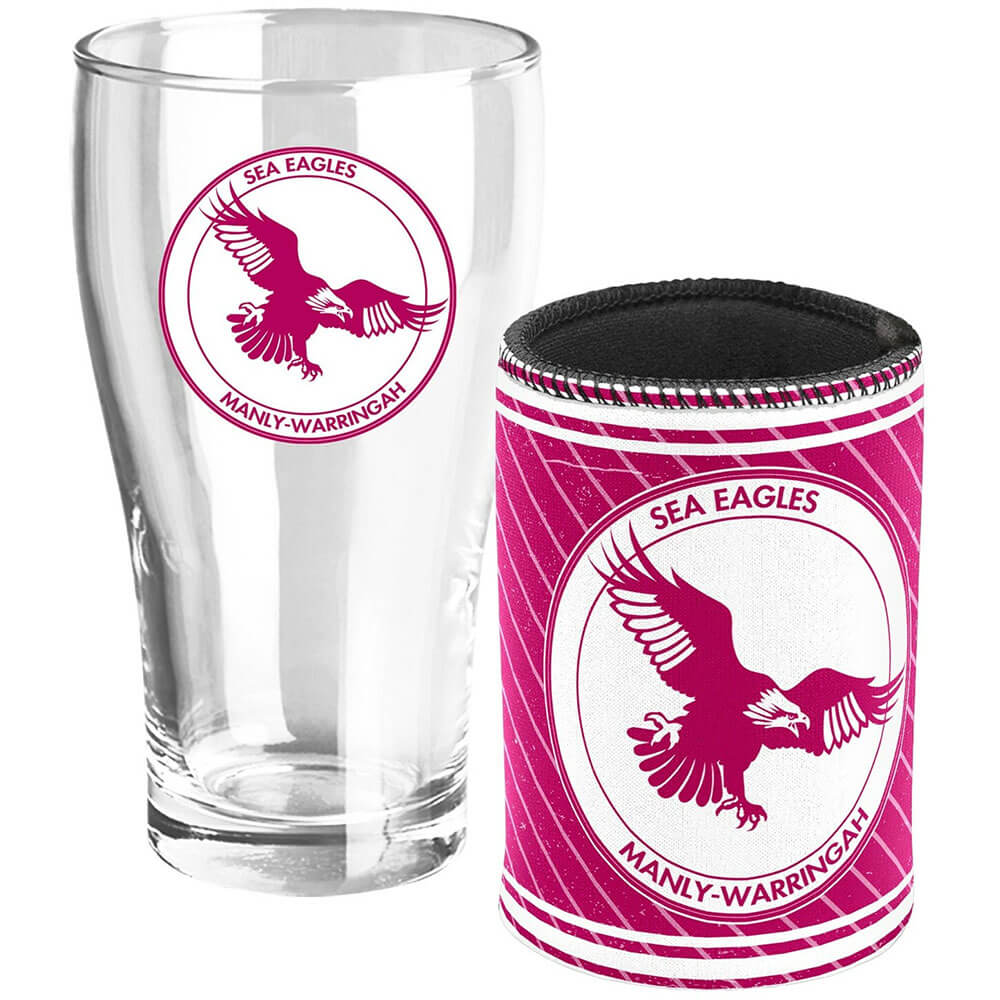  NRL Heritage Pint-Glas und Dosenkühler