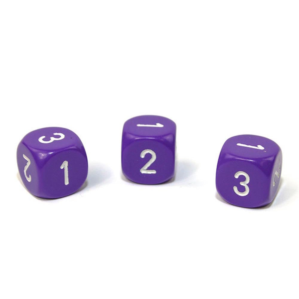 Chessex D3 Opaque Dice 16mm (D6 W/ 1-3 två gånger)