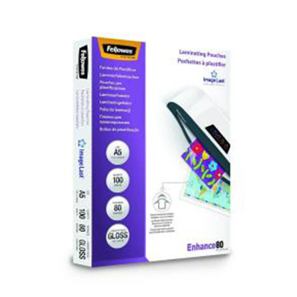 Fellowes Smages stratifiants 80 micron Gloss 100pk