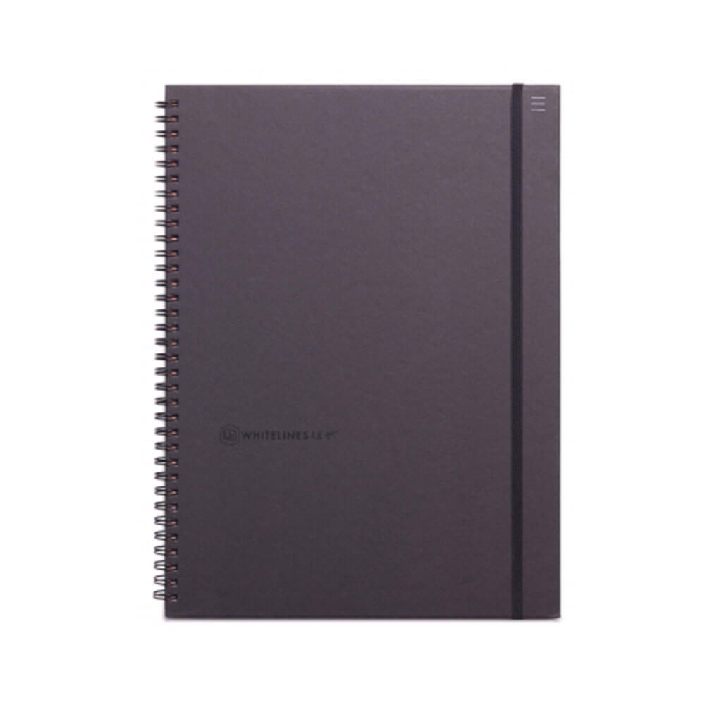 Whitelines Spiral Notebook A4 Black 160 Página