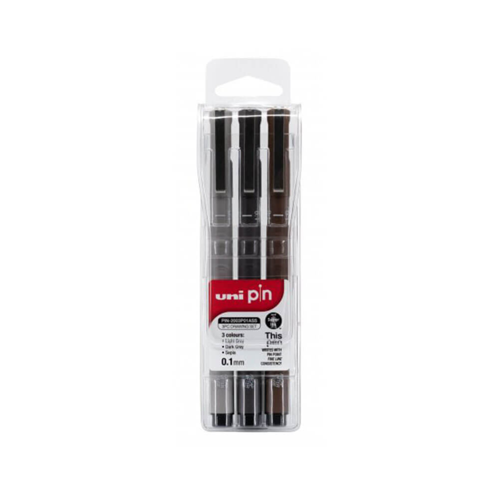 Uni-ball stift fineliner penna diverse (plånbok på 3)