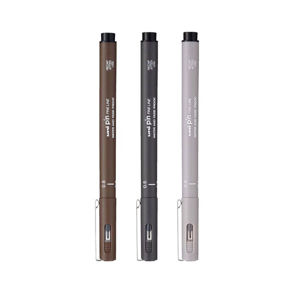 Uni-ball Pin Fineliner Pen Assorted (Wallet of 3)