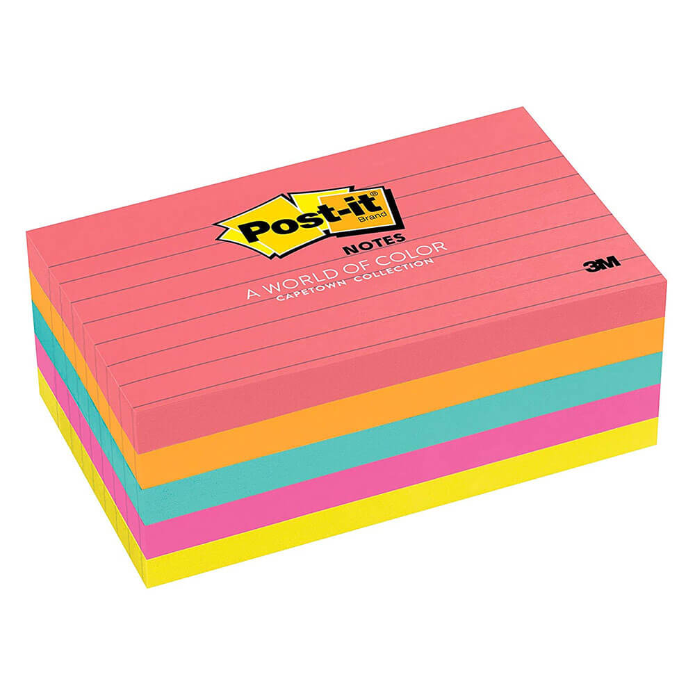 Post-it Notes Lined Diverted 73x123mm (5pk)