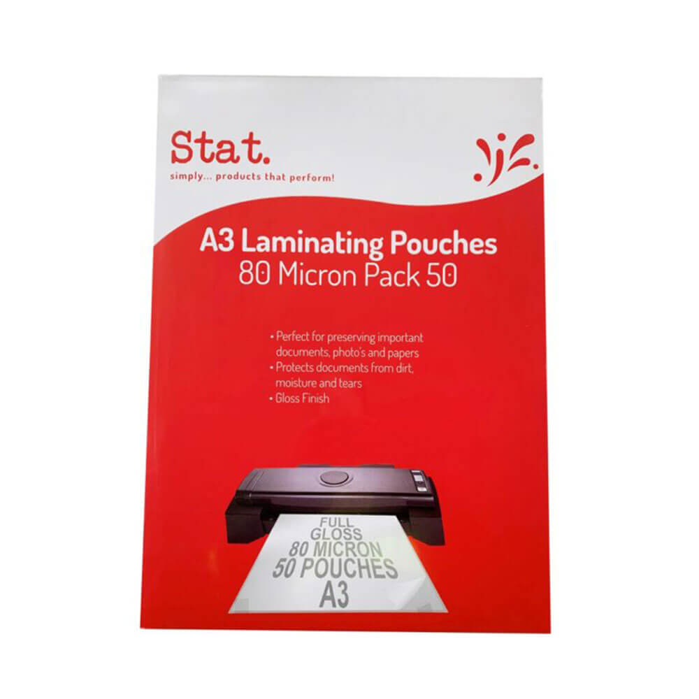 STAT LAMINING SCHECH 80 MICRON (50PK)