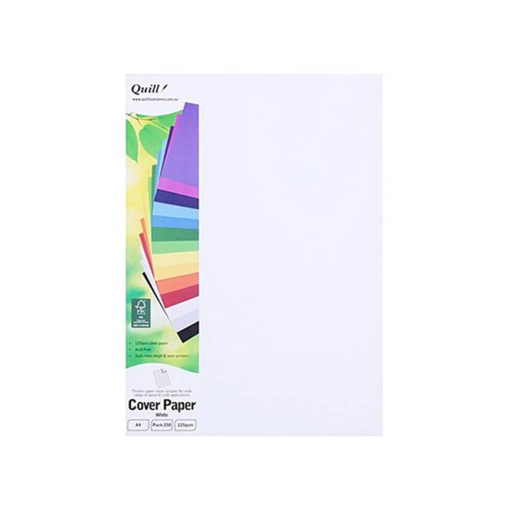 Papel de cobertura de la pluma A4 125GSM (250pk)