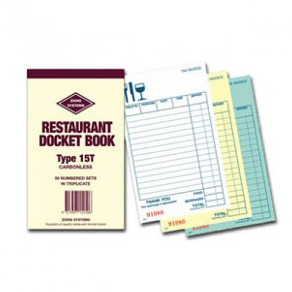 Zions karbonfri triplikatrestaurant Docket Book