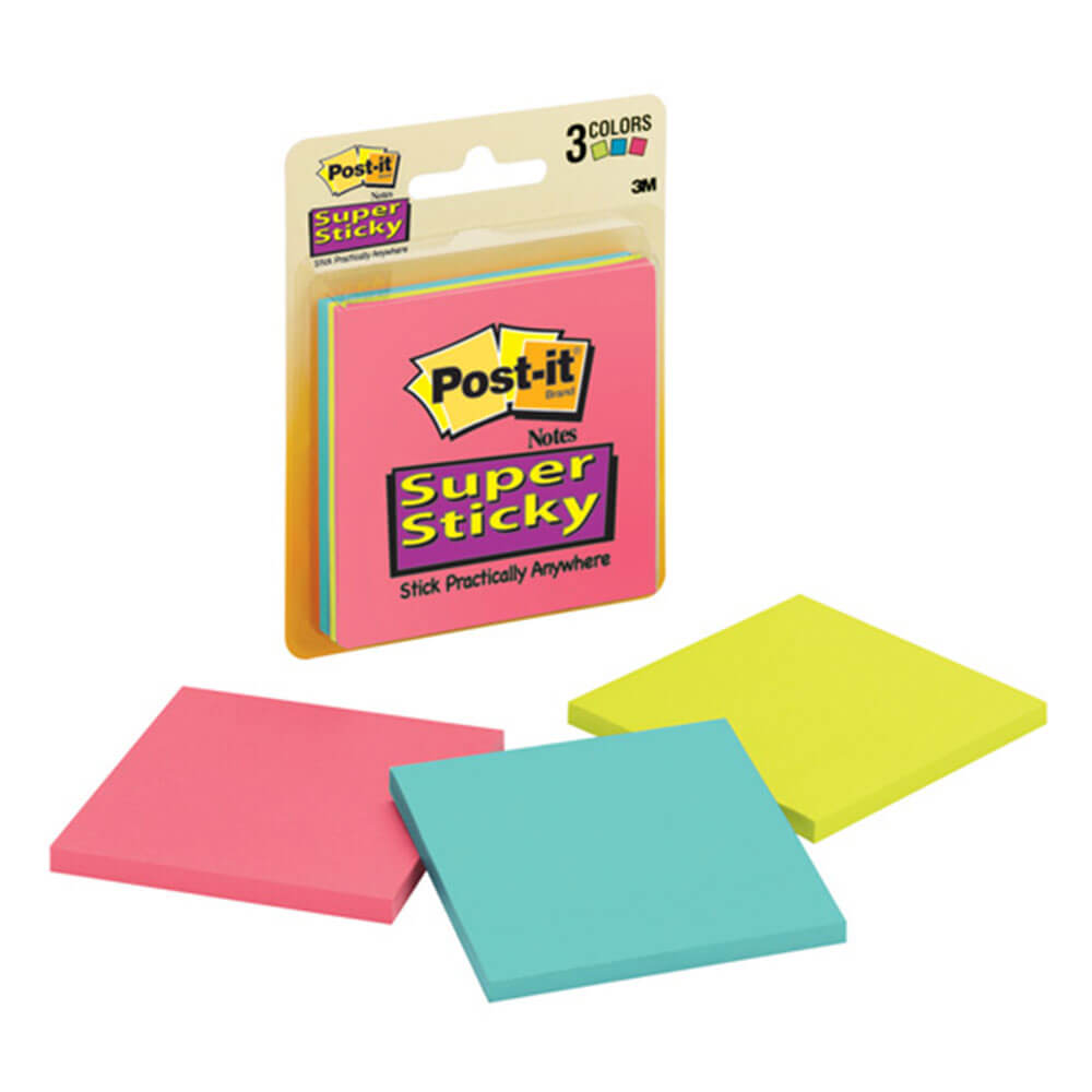 Post-it Super Sticky Notes 76x76mm (3 puder)