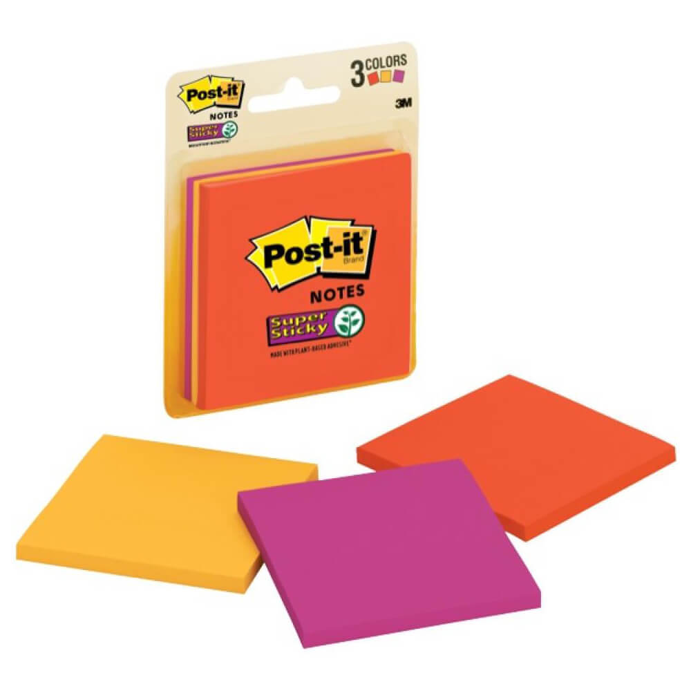 Post-it Super Sticky Notes 76x76mm (3 kuddar)