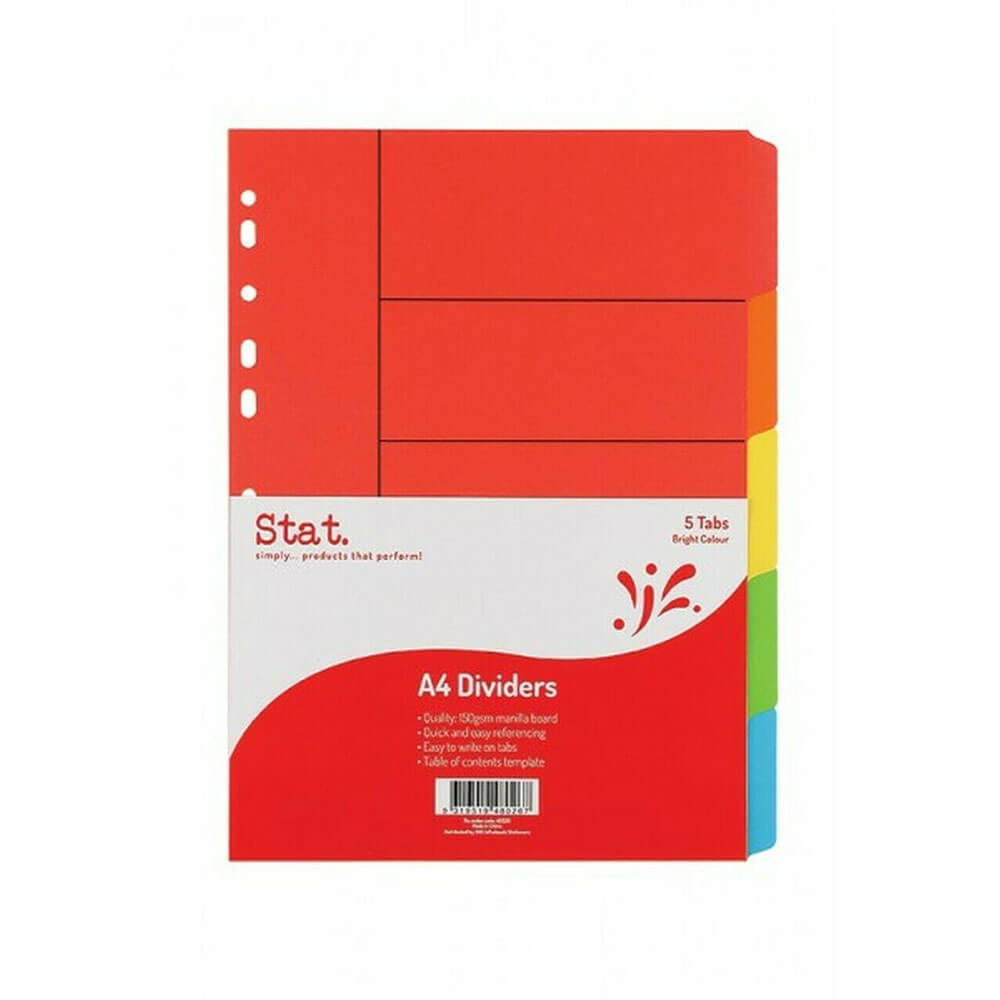 STAT MANILLA Dividers A4 (couleurs vives)