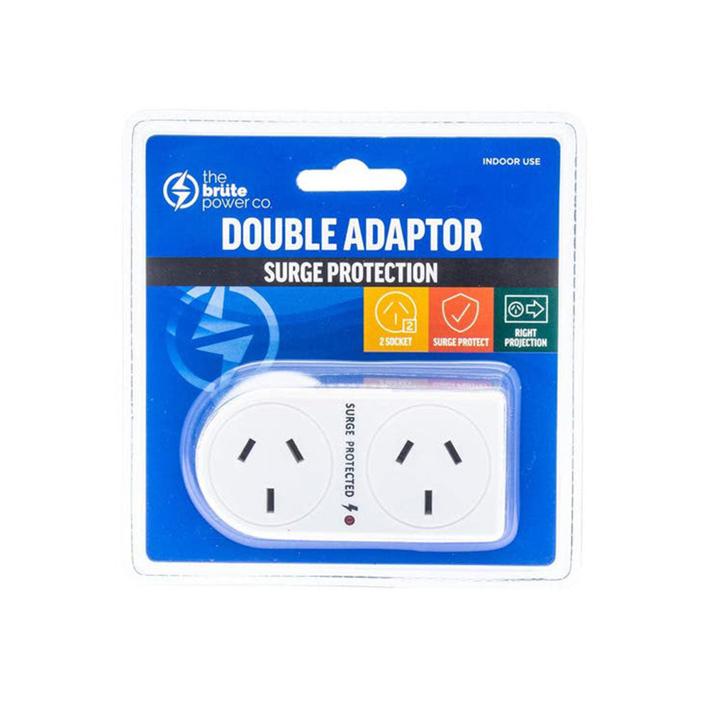 TBPC m/ Surge Protection Double Adapter (White)