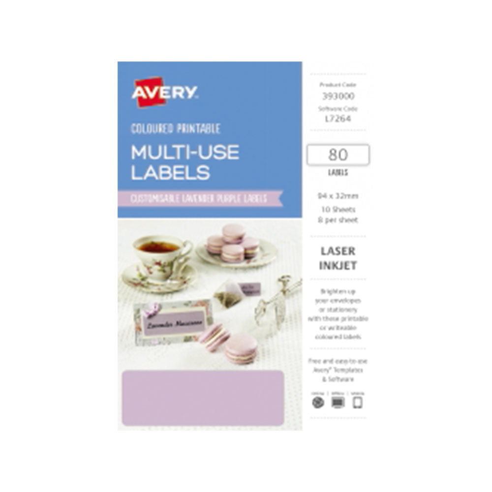 Etichetta laser rettangolare Avery 80pcs (94x32mm)