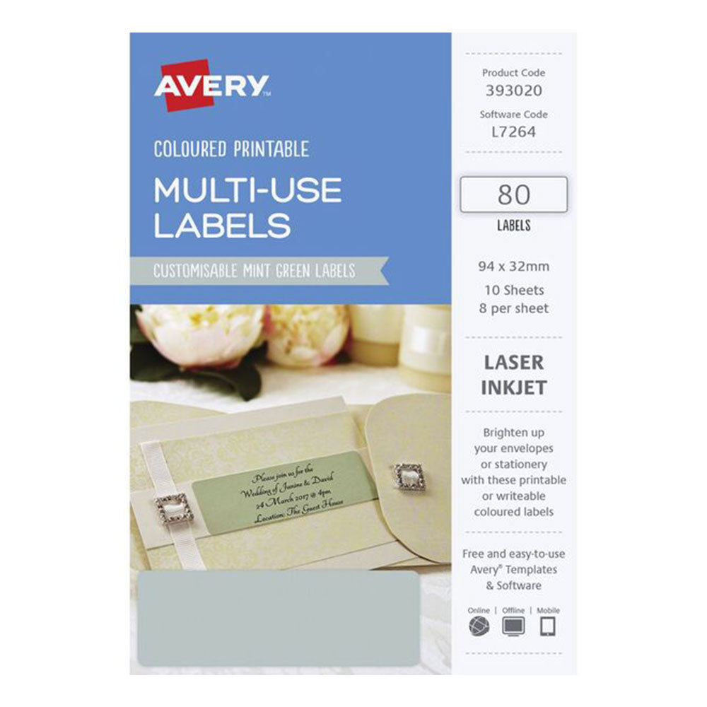 Avery Rectangular Laser Label 80st (94x32mm)